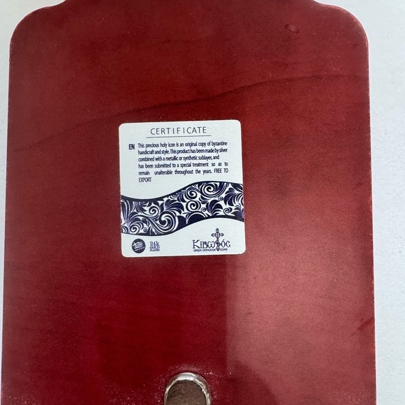 Elegant Rose Gold & Silver Religious Icon with Certificate - Picture 2 of 2